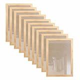 Kit 10 Molduras 20x25cm Em Madeira De Pinus Com MDF E Vidro - 2x1 Cor-PINUS NATURAL-Tamanho-20X25 CM