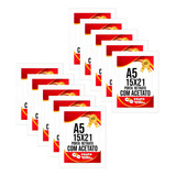 Kit 10 Molduras A5 15x21 Quadro Porta Retrato Parede Acetato Cor Branco