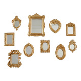 Kit 10 Molduras Dourado Quadros Resina Parede Decoração D118