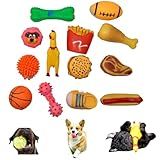 Kit 10 Mordedores Brinquedo Diversos P Cachorros Pequenos Com Galinha Bolinha Cachorro Quente Osso