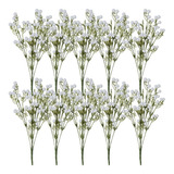 Kit 10 Mosquitinhos Artificiais Gipso Flor Decorativa Branca