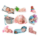 Kit 10 Newborns Bebês Boinas Toucas