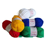 Kit 10 Novelos Lã Mollet 100g Círculo Para Croche Trico