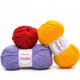 Kit 10 Novelos Lã Mollet 40g Crochê Tricô Círculo