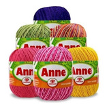 Kit 10 Novelos Linha Anne 500 M Crochê Círculo 100 Algodão