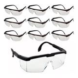 Kit 10 Óculos De Proteção Segurança