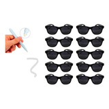 Kit 10 Óculos Pretos Festas Despedidas Caneta Giz Branca