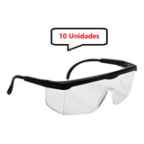 Kit 10 Óculos Proteção Epi Incolor Promoção Anti Virus Ca