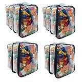 Kit 10 Organizador De Brinquedos Infantil Com Zíper Blocos Montar Bonecas Carrinhos Necessaire Organizadora TAM M Preto