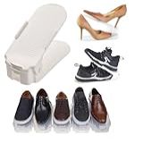 Kit 10 Organizadores De Sapato- Saltos E Tênis Com Regulagem De Altura - Branco