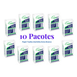 Kit 10 Pacotes Papel Toalha Interfolha Branco Secar As Mãos