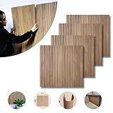 Kit 10 Paineis Madeira Ripado Placas 3D Nogueira 50x50cm Auto Adesivo Parede 2 50m 
