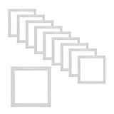 Kit 10 Painéis Plafon Led 12w Embutir Quadrado Branco Frio 6500K Bivolt Luminária De Teto