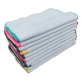 Kit 10 Pano De Pia Limpeza 100 Algodão Alvejado Pé Galinha Cor Branco