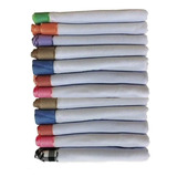 Kit 10 Pano De Prato Alvejado Barra Xadrez Algodão Atacado