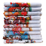 Kit 10 Pano De Prato Estampado Guardanapo 100 Algodão