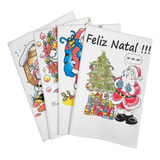 Kit 10 Pano De Prato Gliter Natal Estilotex 45x72 Cm Bainha