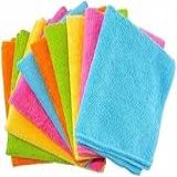 Kit 10 Panos De Flanela Microfibra Multiuso Para Limpeza  Reutilizáveis  Móveis  Carro  Casa  25x25cm  Cores Sortidas