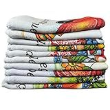 Kit 10 Panos De Prato Estampado Gigante 75 X 45 Cm Boa Absorção E Limpeza Facilitada Com Acabamento Em Costura 100- Algodão
