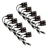 Kit 10 Par Conversor Balun Passivo Engate Rápido 8mp Full Hd