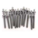 Kit 10 Parafusos Para Tom Surdo De Bateria Cromado Premium