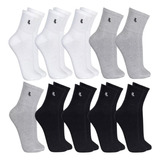 Kit 10 Pares De Meias Lupo Cano Médio Sport Original