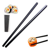 Kit 10 Pares Hashi P Comida Oriental Japonesa Reutilizável