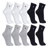 Kit 10 Pares Meia Lupo Masculina Cano Médio Algodão Original
