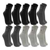 Kit 10 Pares Meia Lupo Original Masculina Cano Médio Algodão