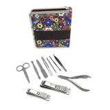 Kit 10 Pç Inox Unha Desencravar lixa Pinça Alicate Cutícula