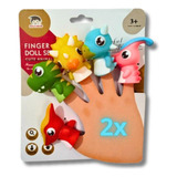 Kit 10 Pcs Bonecos Fantoche Dino Dedoches Infantil Brinquedo