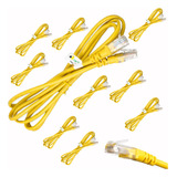Kit 10 Pçs Cabo Rede Patch Cord Cat5 Utp 1 5mt Amarelo