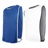 Kit 10 Pçs Colete Futebol Tecido Helanquinha Dry Eventos Cor Royalxbranco