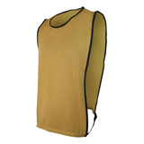 Kit 10 Pçs Colete Pp Infantil Futebol Tecido Helanquinha Cor Dourado