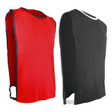 Kit 10 Pçs Colete Pp Infantil Futebol Tecido Helanquinha Cor Vermelho X Preto
