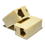 Kit 10 Pçs Emenda Conector P Rj45 Fêmea X Fêmea Cabo Rede