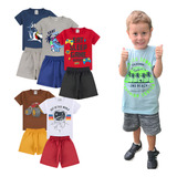 Kit 10 Peças 5 Conjunto Roupa Masculino Infantil Sortido