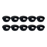 Kit 10 Peças Acabamento Passa Fio Mesa Computador 46mm Preto