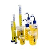 Kit 10 Peças Beckers Provetas E Pissetas Em Polipropileno Graduados Autoclaváveis 100 250 600 10 50 100 250 250 500 E 1000 Ml