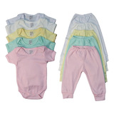 Kit 10 Peças Body Mijão Roupas Bebê Maternidade Enxoval