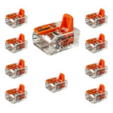 Kit 10 Pecas Conector Wago Emenda 2 Fios 6mm2 Para Chuveiro