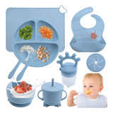 Kit 10 Peças De Introdução Alimentar Chupeta Silicone Bebê