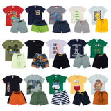 Kit 10 Peças De Roupa 1 Ao 14 Masculino 5 Camiseta 5 Shorts