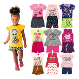 Kit 10 Peças De Roupa Menina 5 Camisas 5 Shorts 1 Ao 10