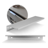 Kit 10 Peças Perfil Puxador Slim Alumínio Para Móveis 14cm Cor Anodizado Cinza