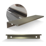 Kit 10 Peças Perfil Puxador Slim Alumínio Para Móveis 14cm Cor Inox Escovado bronze Champanhe 