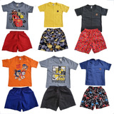 Kit 10 Peças Roupa Infantil Menino Masculino Atacado Verão