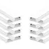 Kit 10 Perfil Slim 2 Metros Sobrepor Para Fita Led Barra Aluminio Cor Da Barra Branco Não Acompanha Led