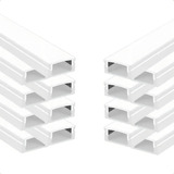 Kit 10 Perfil Slim 2 Metros Sobrepor Para Fita Led Barra Aluminio Cor Da Barra Branco Não Acompanha Led