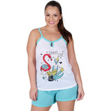 Kit 10 Pijama Feminino Adulto Blusinha Regata Alça E Short